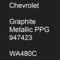 Preview: Chevrolet, Graphite Metallic PPG 947423, WA480C.